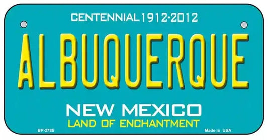 Albuquerque New Mexico Centennial Bicycle License Plate