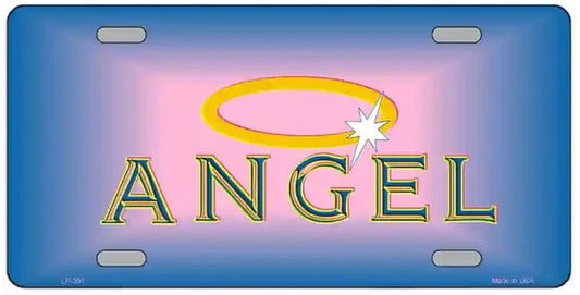 Angel Halo Metal Novelty License Plate Tag
