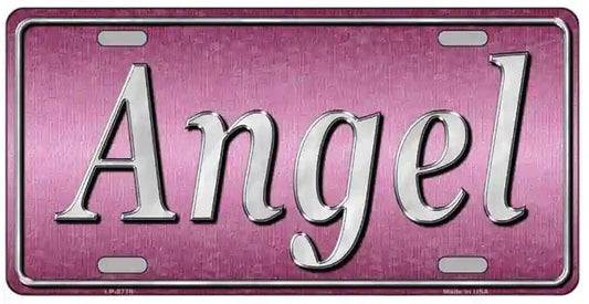 Angel Novelty Metal License Plate Tag