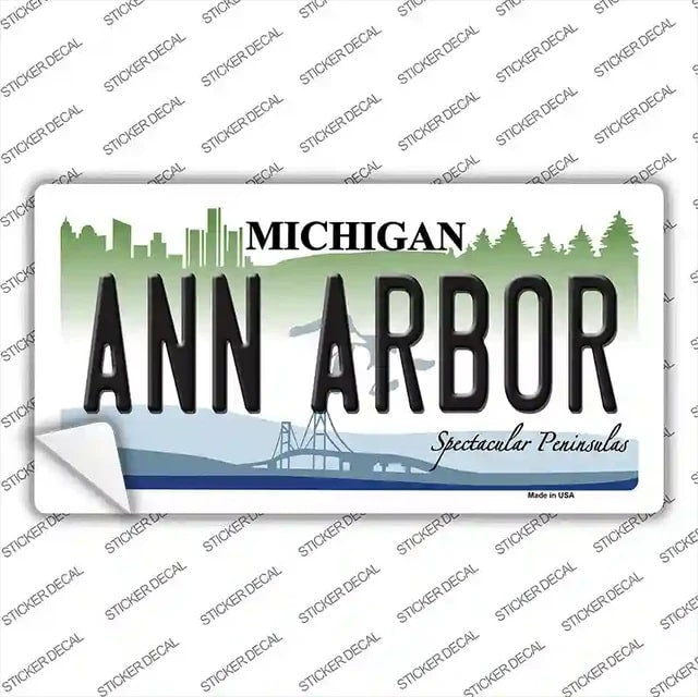 Ann Arbor Michigan Sticker Decal