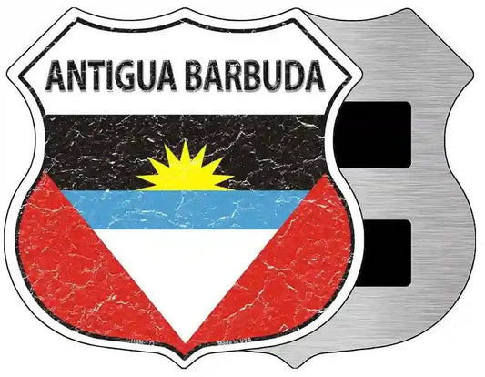 Antigua & Barbuda Flag Highway Shield Magnet