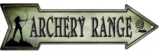 Archery Range Novelty Metal Arrow Sign