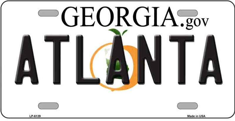 Atlanta Georgia Novelty Metal License Plate