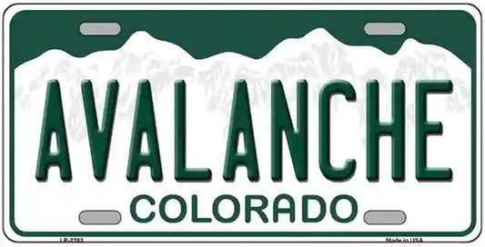 Colorado Avalanche Novelty License Plate