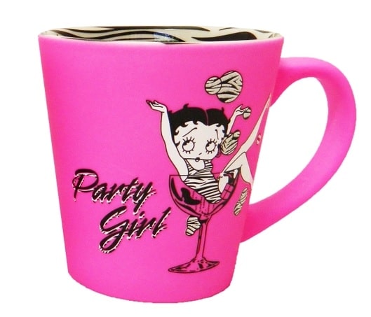 Betty Boop Coffee Cup Party Girl (Pink/Zebra)