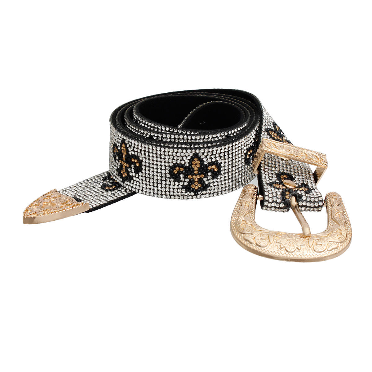 Rhinestone Fleur de Lis Belt