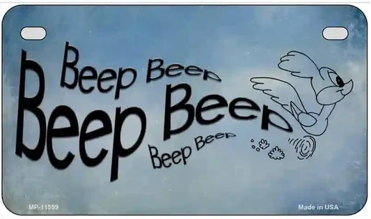 Beep Beep  Beep Motorcycle License Plate