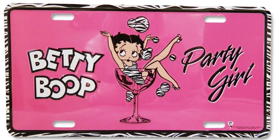 Betty Boop Party Girl License Plate