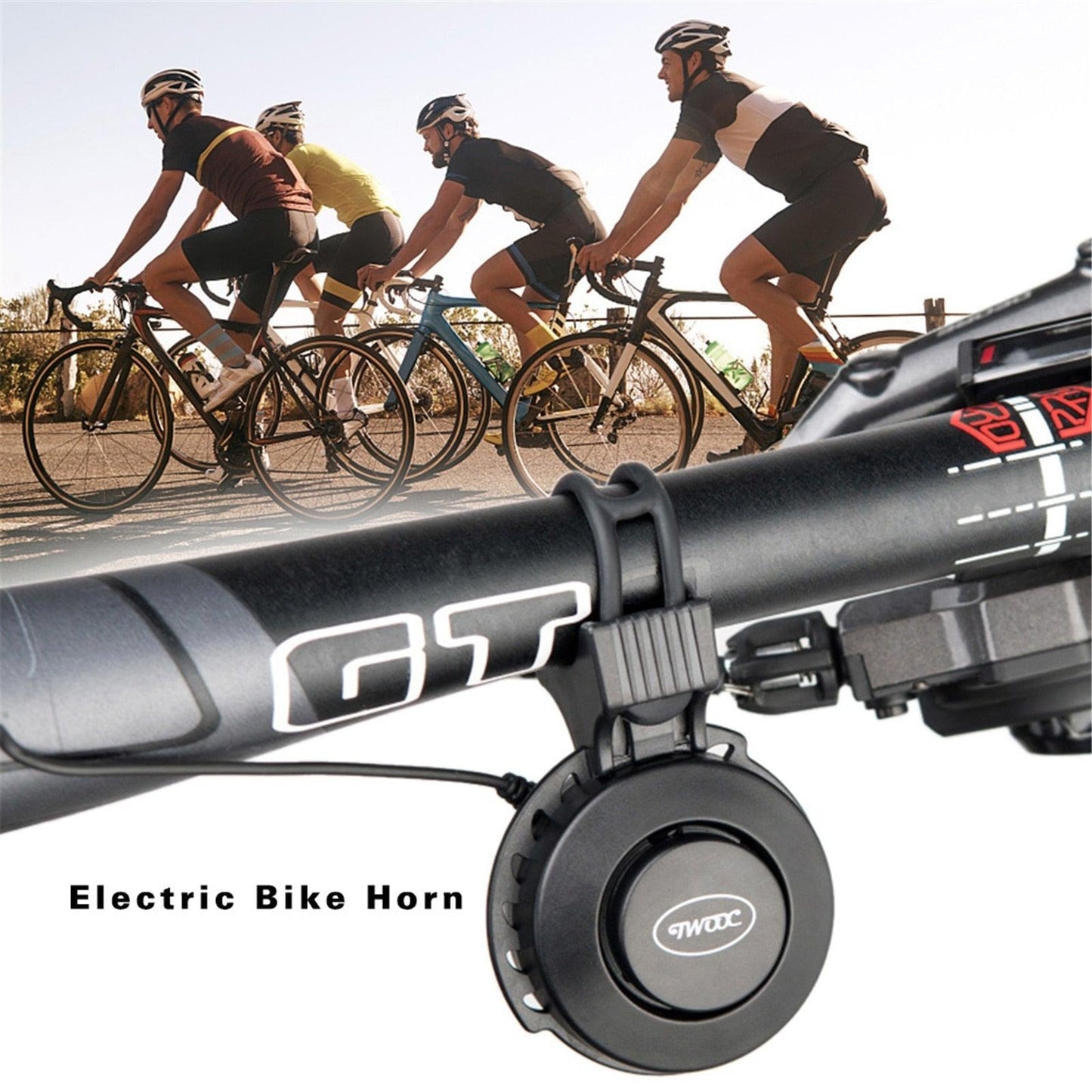 Bicycle Electric Bell USB Charging Bike Electronic Horn Waterproof Outdoor Cycling Accessories Bicycle Bell Riding Equipment Electric Bike Horn Electronic Bicycle Bell Waterproof Cycling