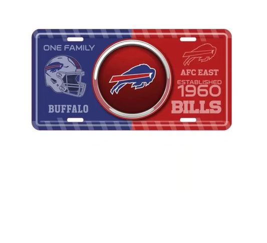 Buffalo Bills Souvenir License plate with team logo in center