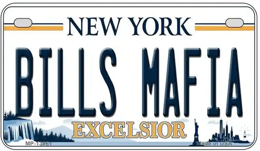 Bills Mafia Novelty NY Motorcycle Plate