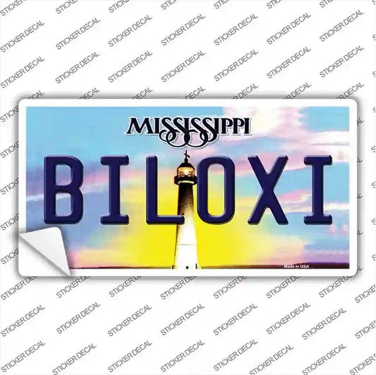 Biloxi Mississippi Peel and Stick Bumper Stickers