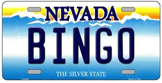 Nevada Bingo Metal Novelty License Plate