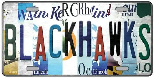 Number One Blackhawks Fan License Plate Sign