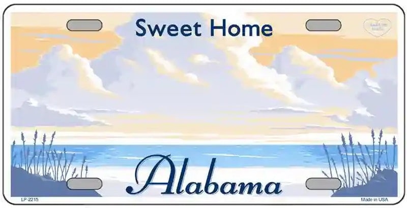 Blank Alabama License Plate