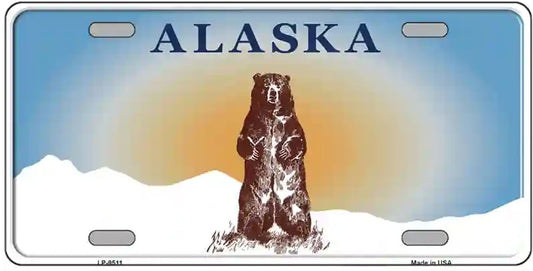 Blank Alaska Bear License Plate