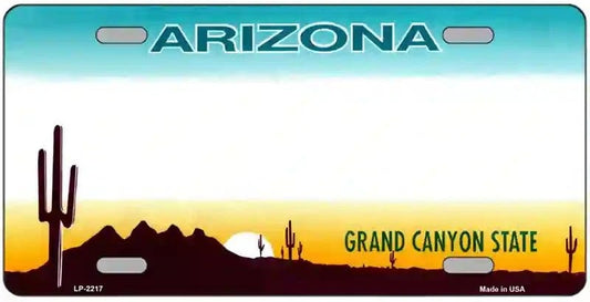 Blank Arizona License Plate