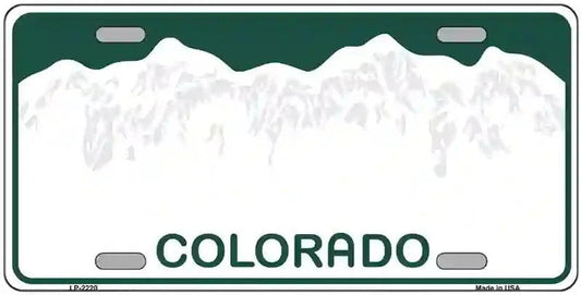 Blank Colorado License Plate
