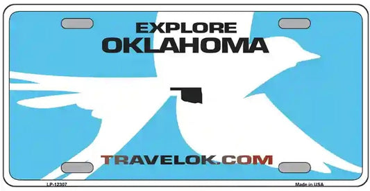 Oklahoma Blank 'Explore Oklahoma' License Plate