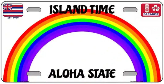 Blank Hawaii Island Time License Plate