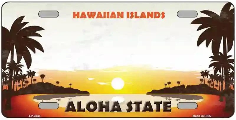 Blank Hawaiian Islands License Plate