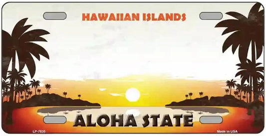 Blank Hawaiian Islands License Plate