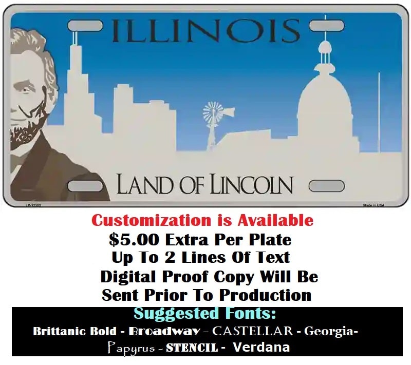 Blank Illinois License Plate