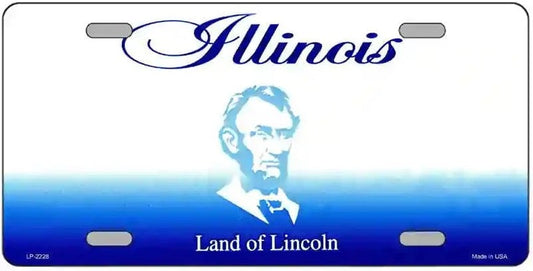 Blank Illinois Lincoln License Plate