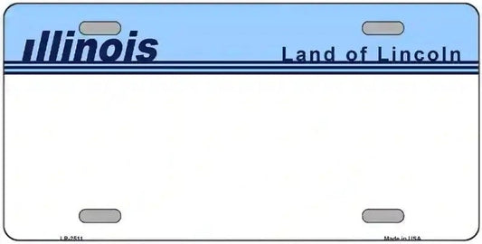 Blank Illinois Old License Plate