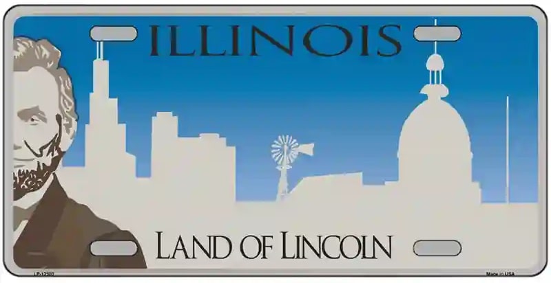 Blank Illinois License Plate