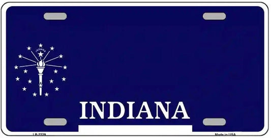 Blank Indiana Blue License Plate