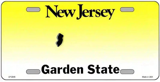 Blank New Jersey License Plate