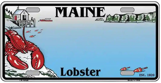 Blank Maine Lobster License Plate