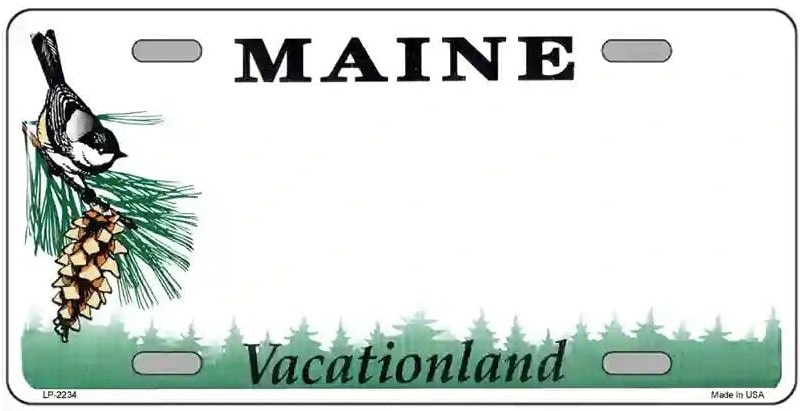 Blank Maine License Plate