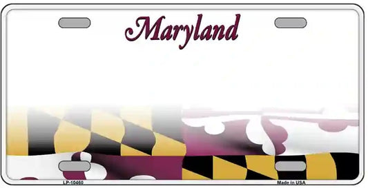 Blank Maryland License Plate