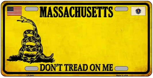 Blank Massachusetts Dont Tread On Me License Plate