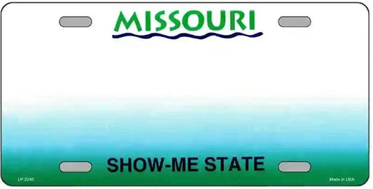 Blank Missouri License Plate