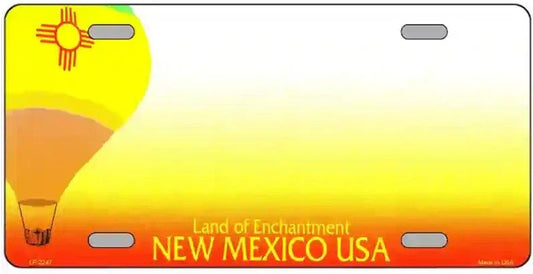 Blank New Mexico Balloon License Plate