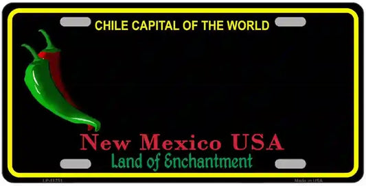 Blank New Mexico Black License Plate