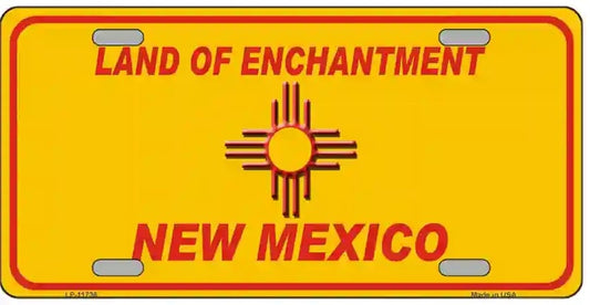 Blank New Mexico Yellow License Plate