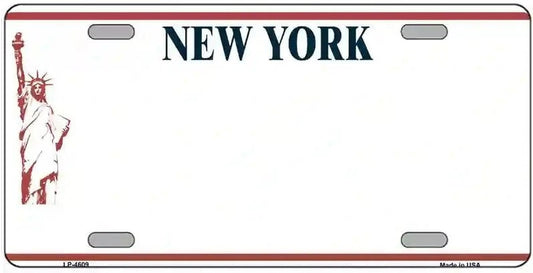 Blank New York Liberty License Plate