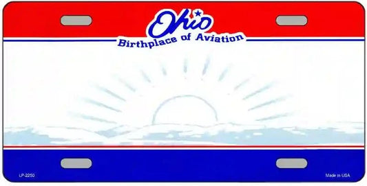 Blank Ohio Aviation License Plate