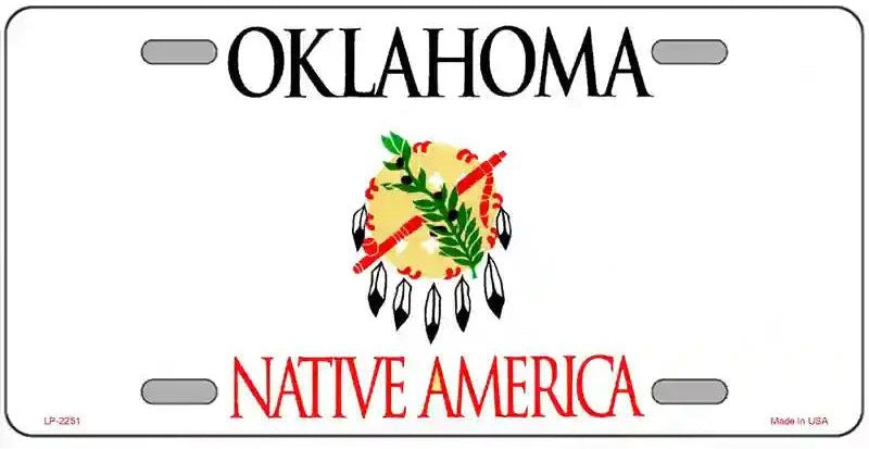 Oklahoma Blank Native América License Plate