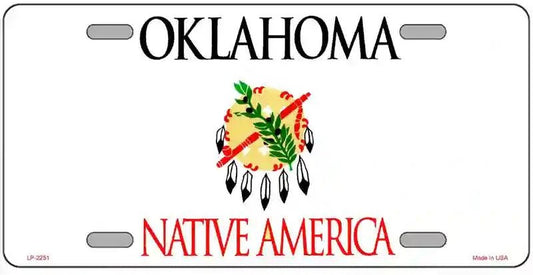 Oklahoma Blank Native América License Plate