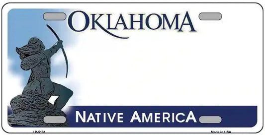 Oklahoma Blank License Plate