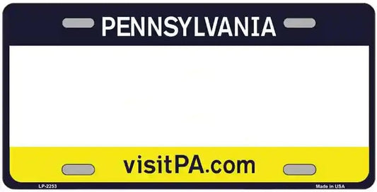 Blank Pennsylvania License Plate
