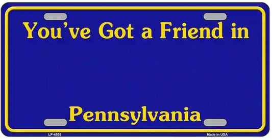 Blank Pennsylvania Friend License Plate