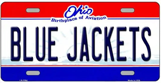 Blue Jackets Ohio Novelty Metal License Plate