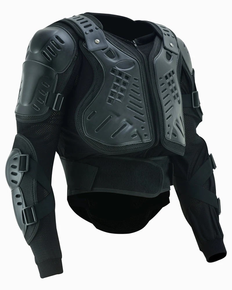 Side Full Protection Body Armor - Black Motorcycle Suit