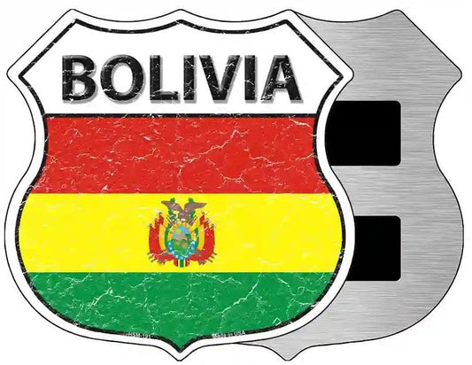 Bolivia Flag Highway Shield Magnet